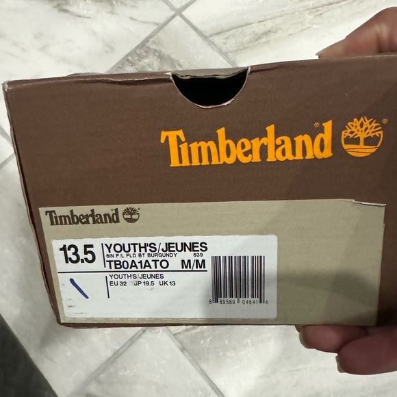 Timberland Kids Burgundy Hiking Boots - Picture 2 of 2